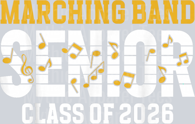 Marching Band Senior 2026 Class of 2026 Marching Band Senior T-Shirt