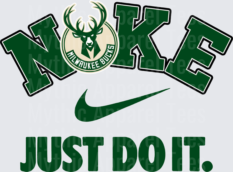 NIKE NBA Teams Milwaukee Bucks Just Do It Swoosh Mashup