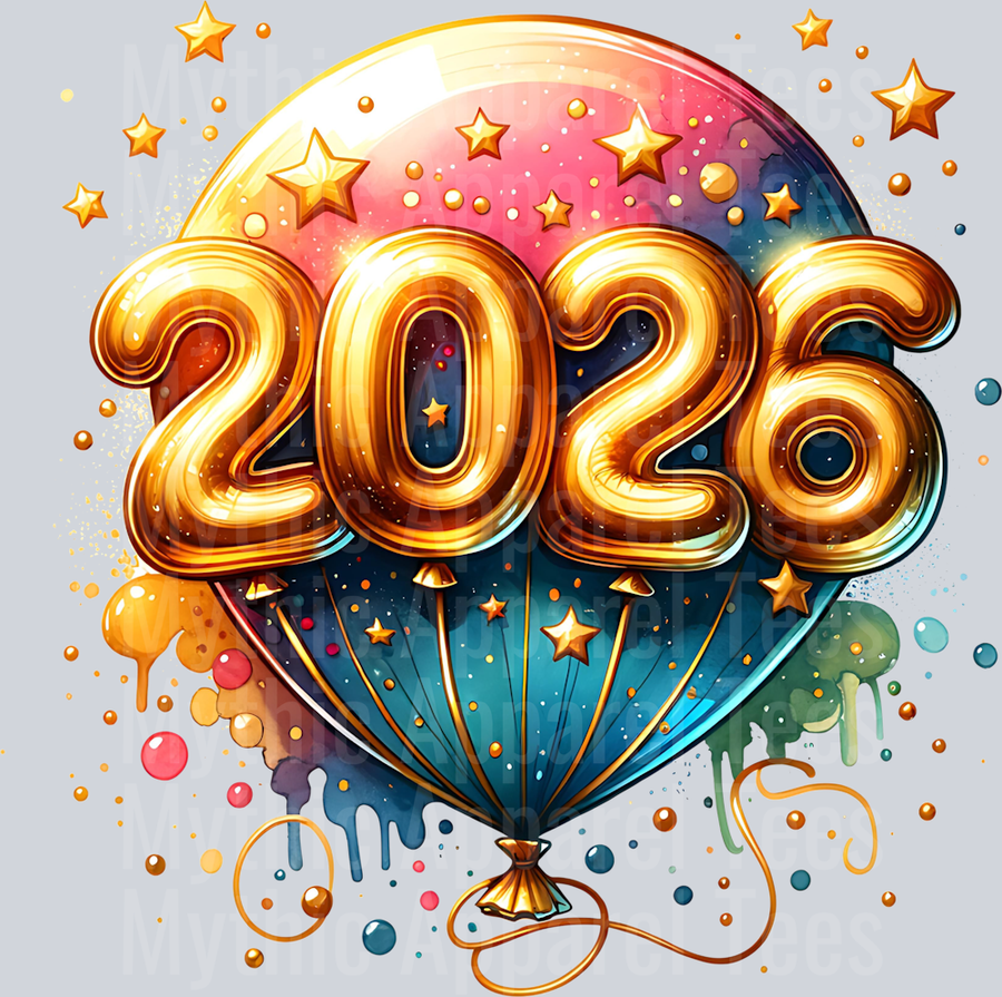 2026 GOLD NEW YEARS CLIPART