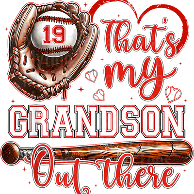 Grandma Grandpa Grandparents Baseball DTF Transfer