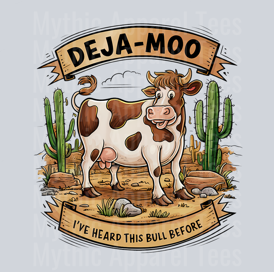 Deja-Moo Cow DTF Funny Highland Cow Transfers