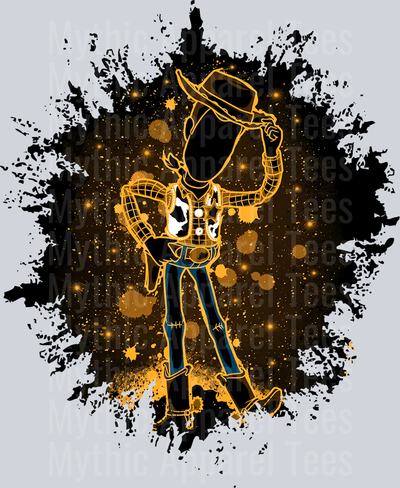 Woody Toy Story Disney Dark Silhouette Color Splash Crystal Ball Vision