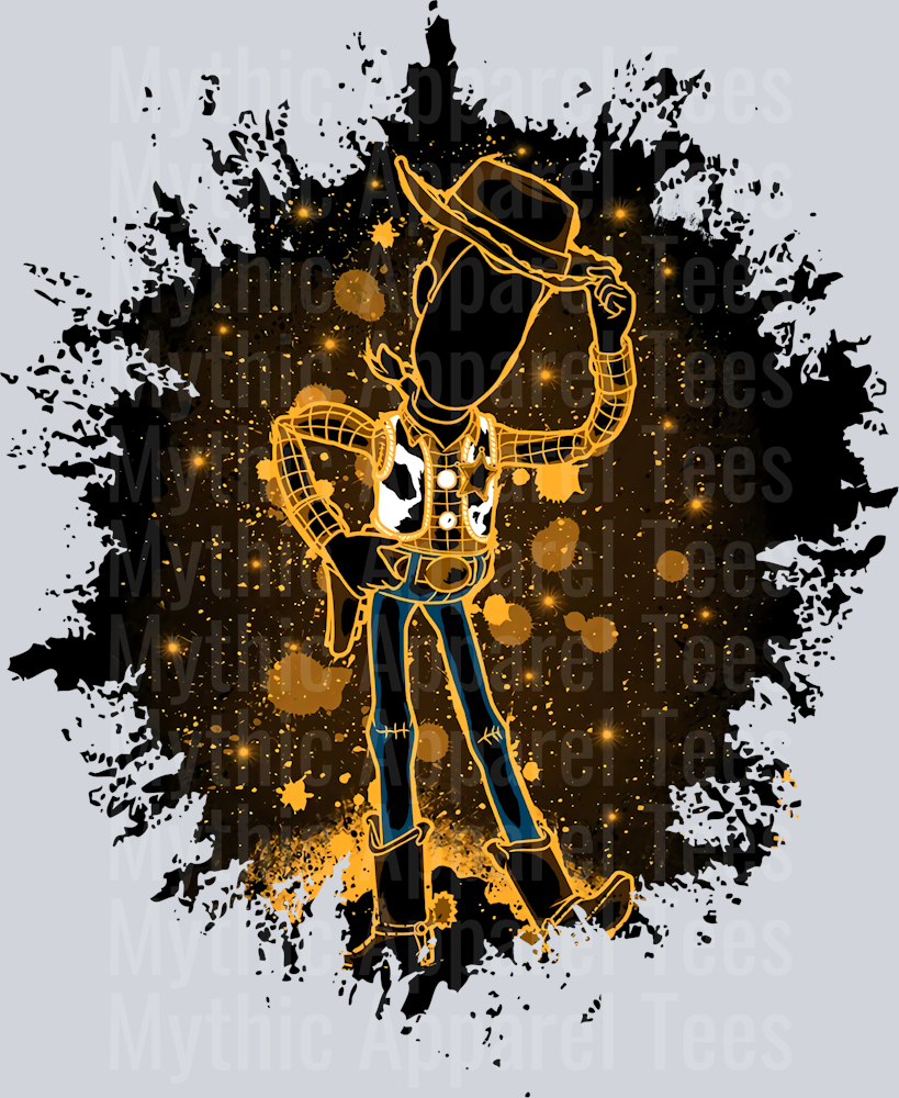 Woody Toy Story Disney Dark Silhouette Color Splash Crystal Ball Vision