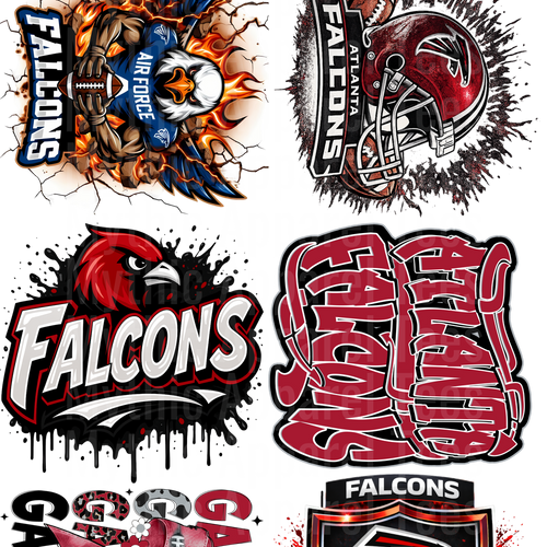 FALCONS NFL GANG SHEET 10 FULL SIZE IMAGES
