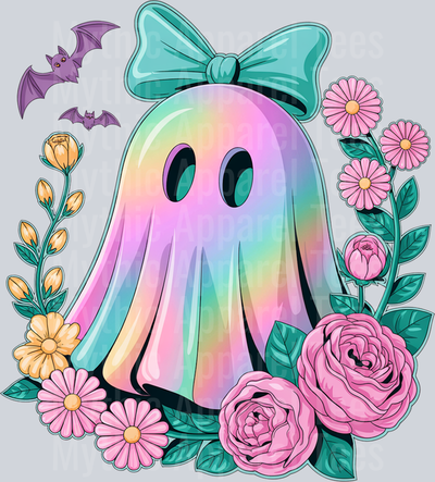 Coquette Iridescent Ghost Pumpkin PNG_processed