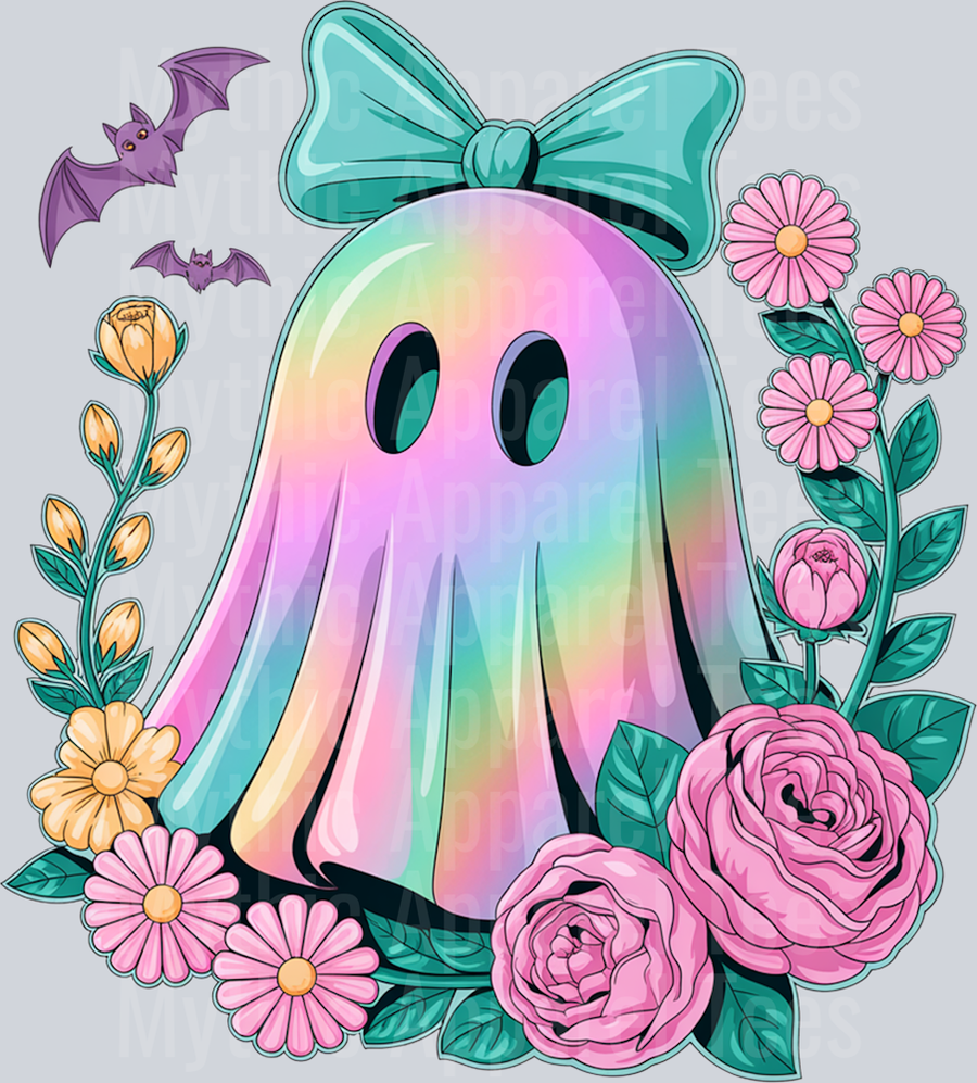 Coquette Iridescent Ghost Pumpkin PNG_processed