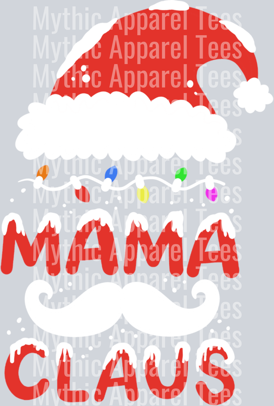 mama clause – DTF Heat Transfer – Holiday Christmas Design