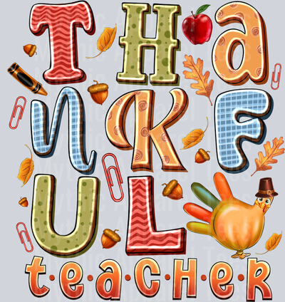 Thankful teacher Thanksgiving Turkey