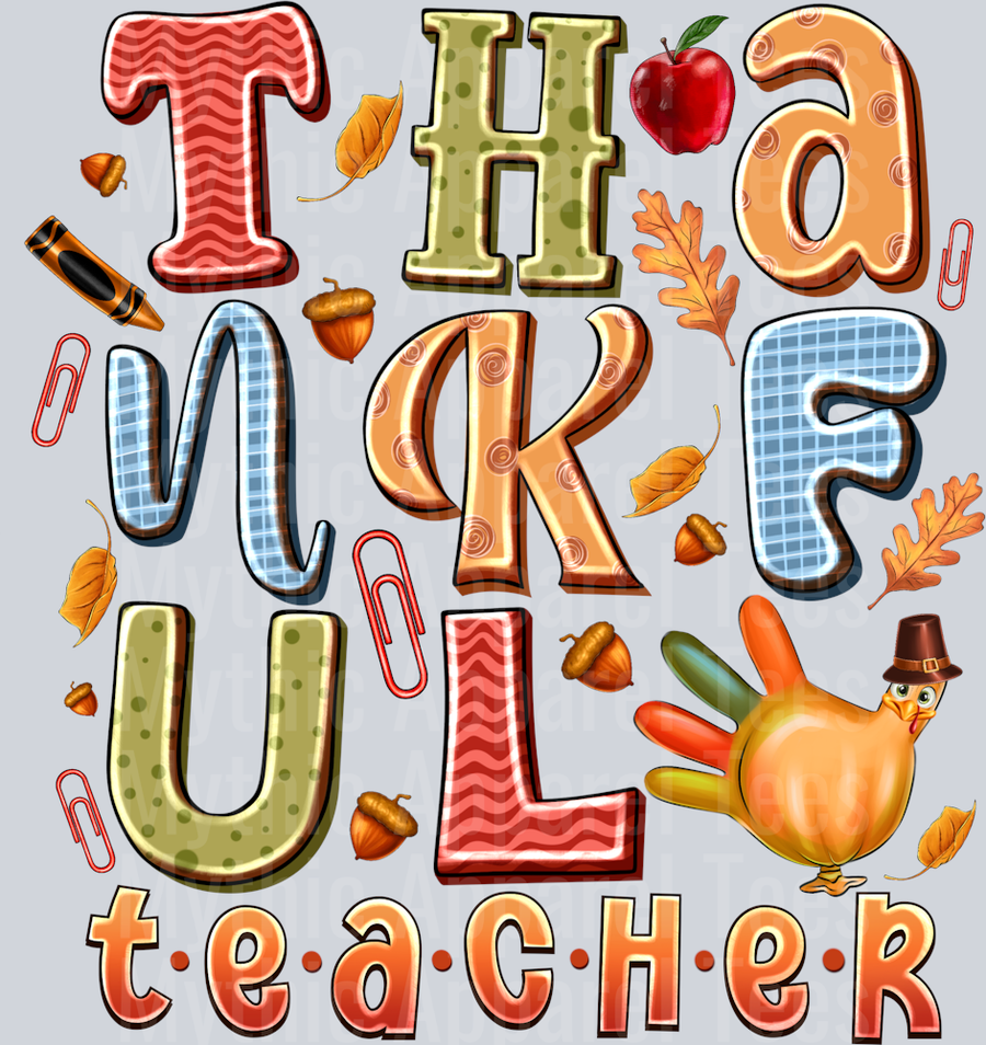 Thankful teacher Thanksgiving Turkey