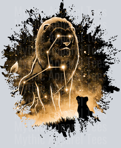 Lion King Mufasa in the stars Dark Silhouette Color Splash Crystal Ball Vision