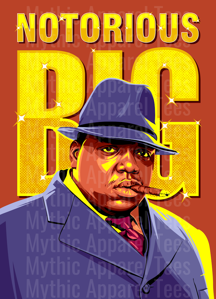 NOTORIOUS BIG Rapper Pop Culture Rap Legend DTF Rapper Transfers