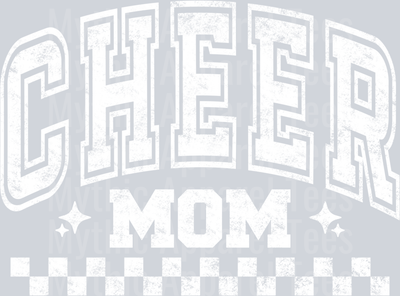 Cheer Mom White Checkers Varsity Letters