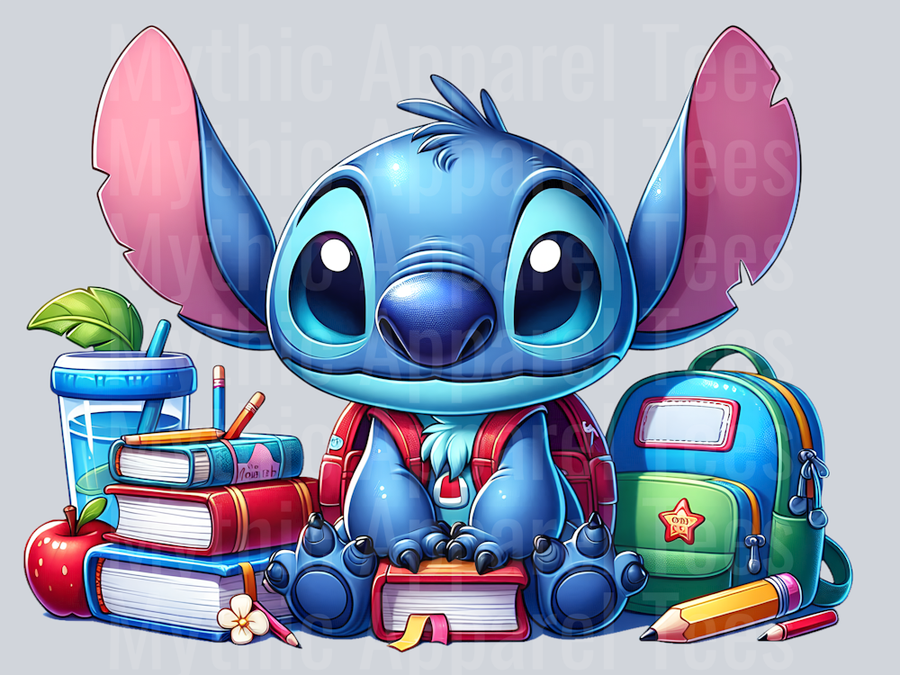 Stitch Back to School Transfer 9 DTF Stitch Back To School Transfers