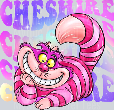 Cheshire Cat Alice in wonderland Stacked Name Disney