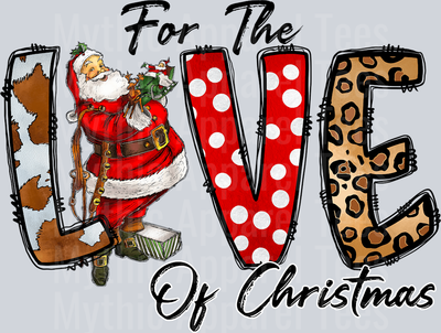 For The Love Of Christmas Cow print