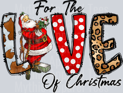 For The Love Of Christmas Cow print