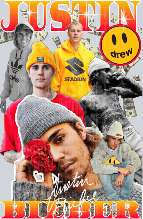 Justin Bieber DTF Pop Culture Transfers