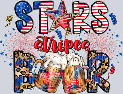 Stars Stripes and Beer Patriotic 4th of july