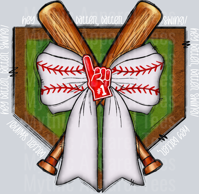 Hey batter batter white  2 DTF Baseball Transfers