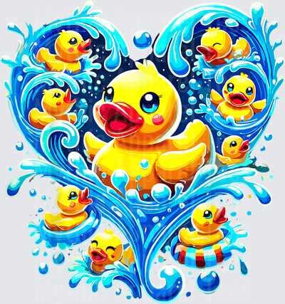 Jeep Ducks Cute Rubber Ducky Heart Water Splash Squad