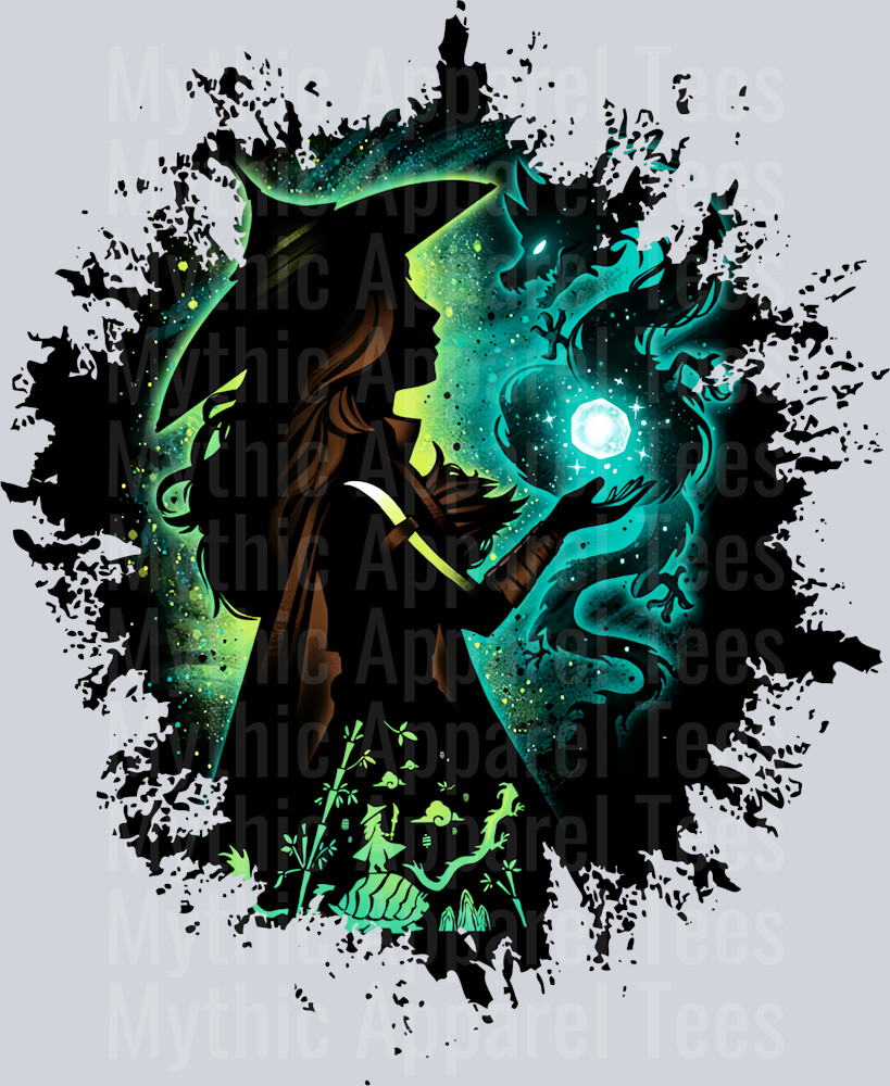 Raya Disney Princess Dark Silhouette Color Splash Crystal Ball Vision