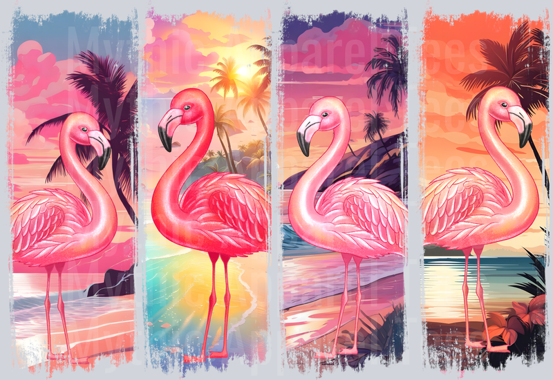 Flamingo Brush stroke DTF Summer Transfers