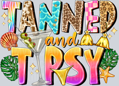 Tanned And Tipsy Drinking Summer