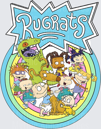 Rug Rats All Characters Circle Group Logo Design