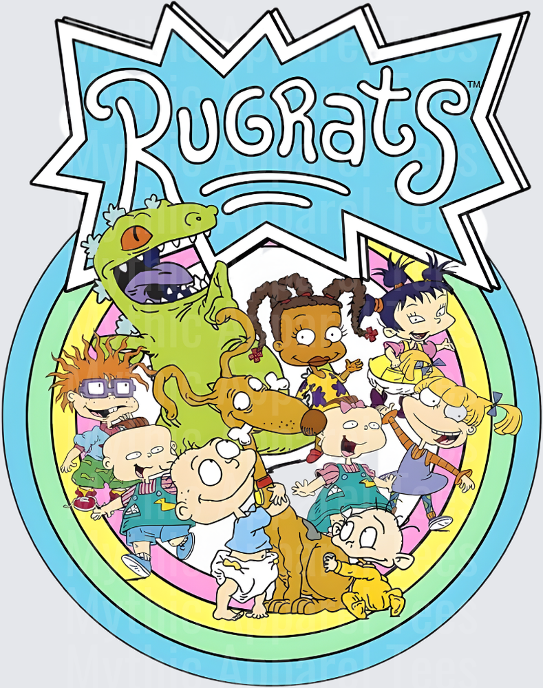 Rug Rats All Characters Circle Group Logo Design