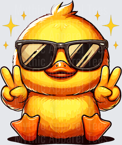 Jeep Ducks Cool Duck Sunglasses Peace Sign Sparkle Chick