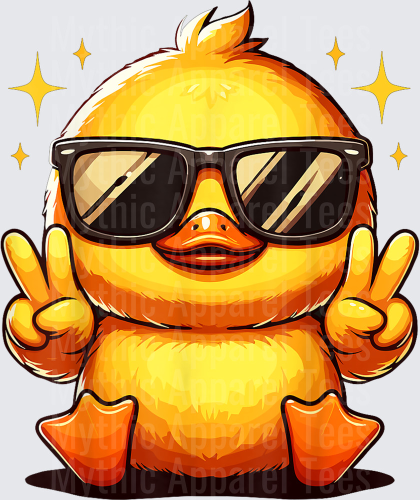 Jeep Ducks Cool Duck Sunglasses Peace Sign Sparkle Chick
