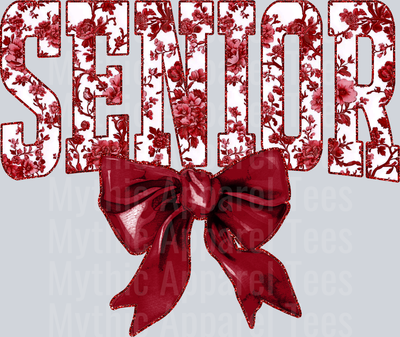 Maroon Senior College Font Floral Senior Graduation Design