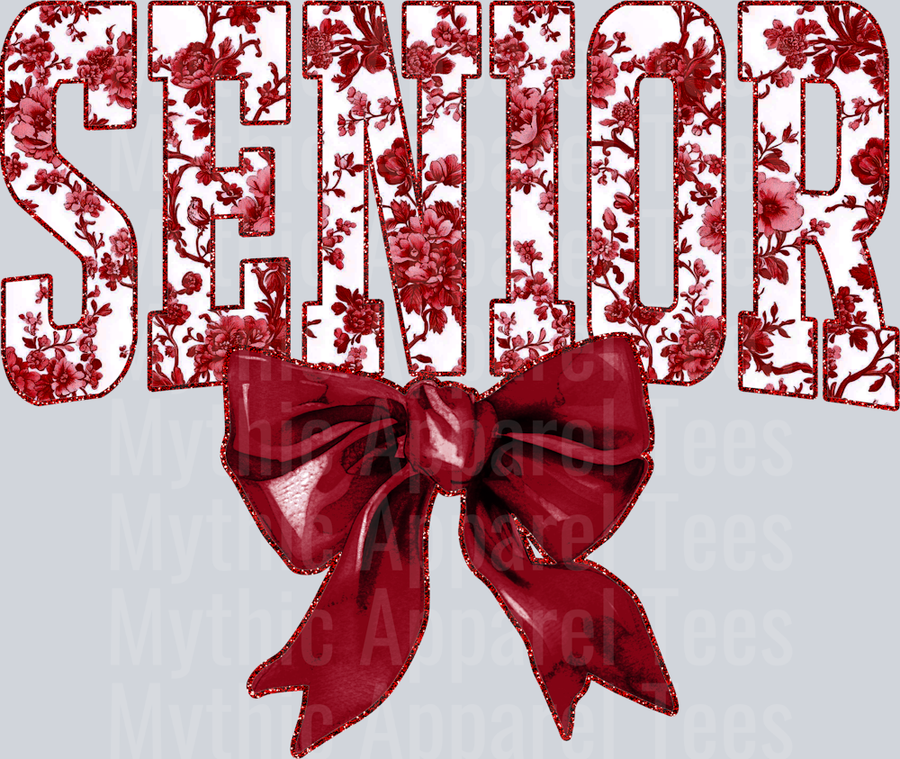Maroon Senior College Font Floral Senior Graduation Design
