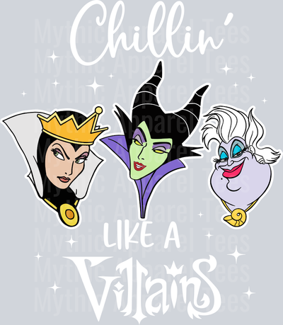 Chillin like a villains 3 DTF Disney Villains Transfers
