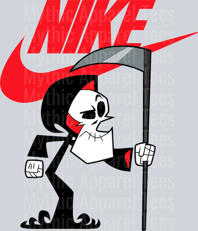 COWARDLY DOG GRIM REAPER  JUST DO IT DTF Nike Transfers