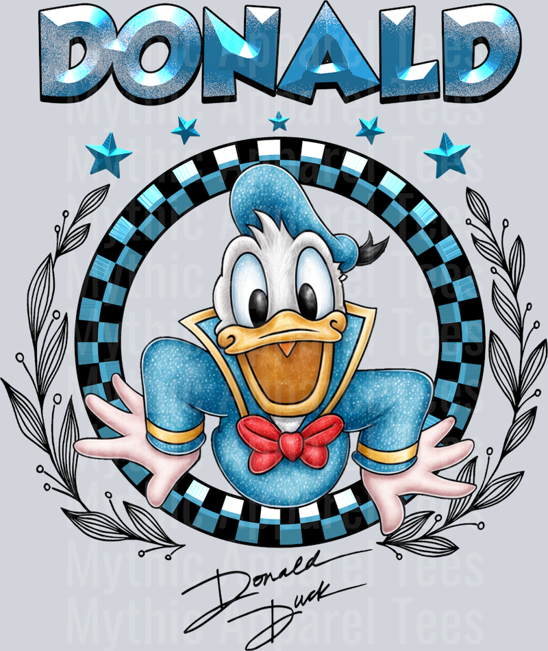 Donald Disney Classic Portrait with Signature Disney Classic