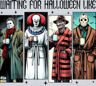 Esteemed Waiting for Halloween Like Freddy Michael Pennywise Jason 5 Halloween DTF horror Movie Transfers