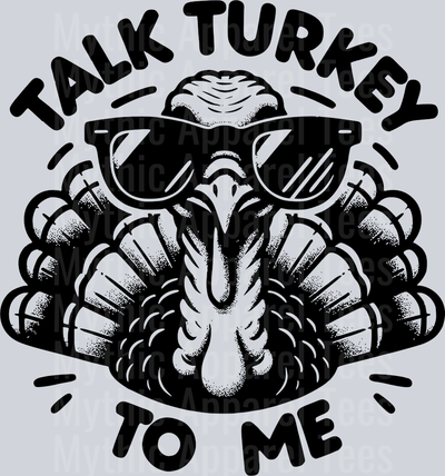 TALK TURKEY TO ME BLACK DESIGN