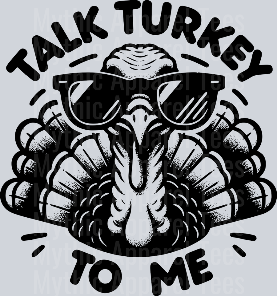 TALK TURKEY TO ME BLACK DESIGN