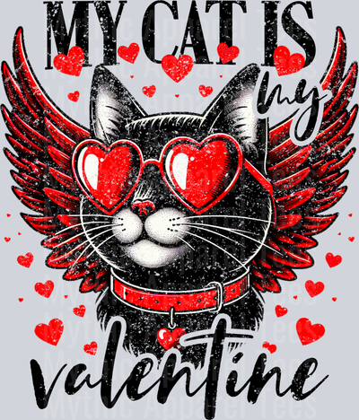 My Cat Is My Valentine Style Combo Valentines Day Design