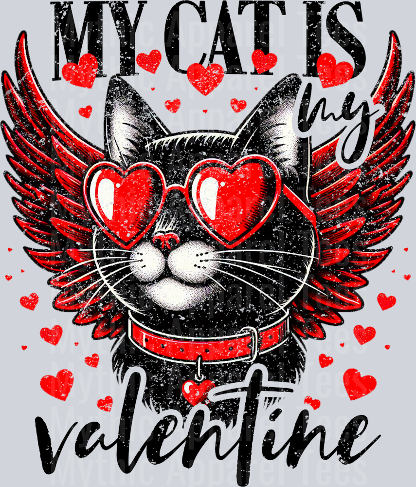 My Cat Is My Valentine Style Combo Valentines Day Design