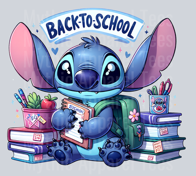 Stitch Back to School Transfer 3 DTF Stitch Back To School Transfers
