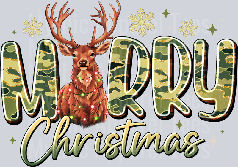 Merry Christmas Hunting Deer