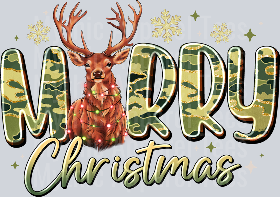 Merry Christmas Hunting Deer
