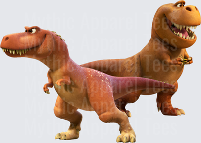 Ramsey and Nash T-Rex Cowboys from The Good Dinosaur Pixar duo