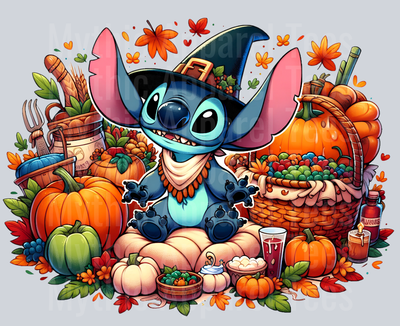 Stitch Thanksgiving 3 DTF Stitch Thanksgiving Transfers