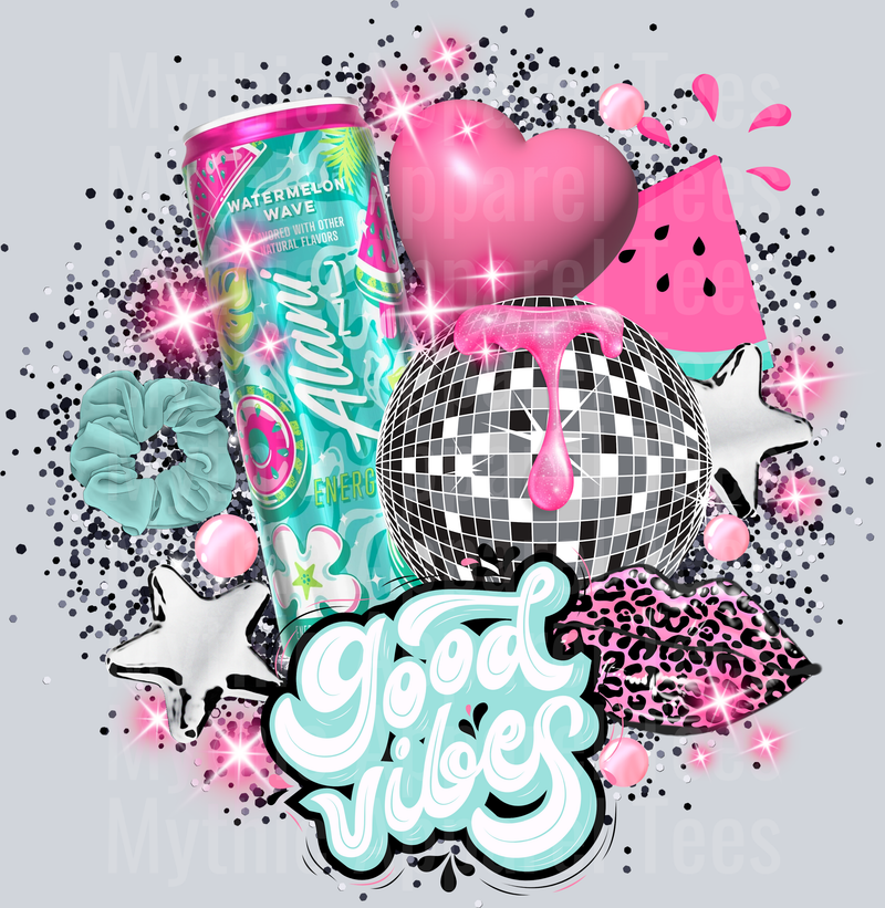 watermelon wave Alani Energy Drink DTF Alani Drink Transfers