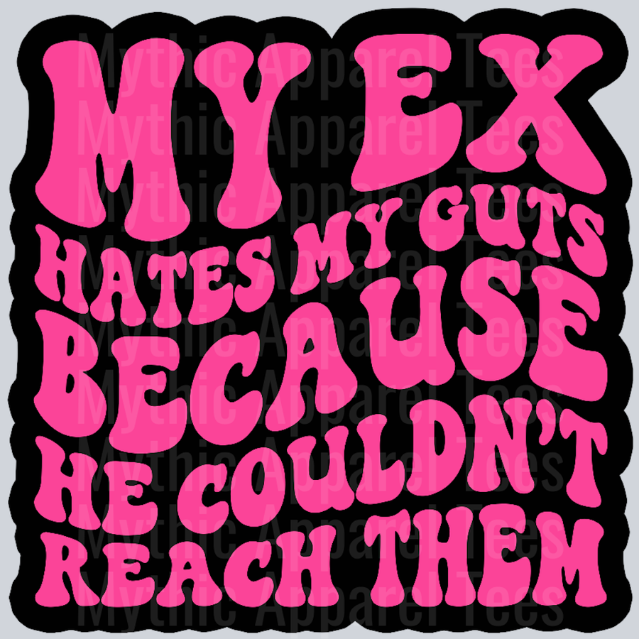 My Ex Hates My Guts Wavy Retro Funny Designs