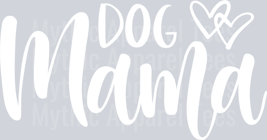 Dog Mama white 5 DTF Dog Transfers