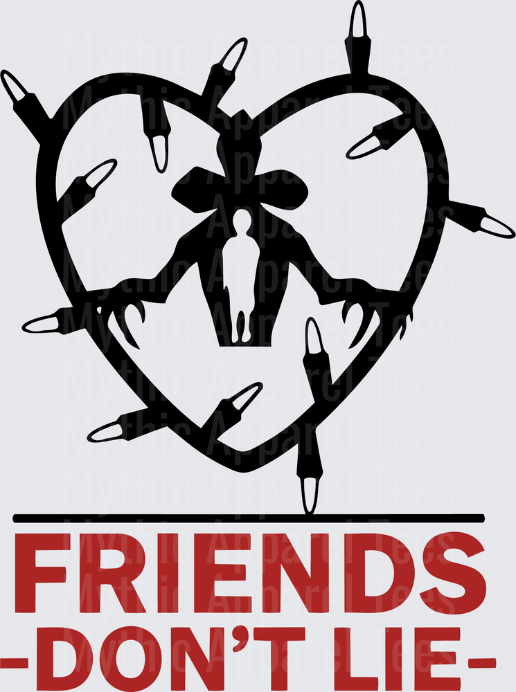 Stranger Things Demogorgon Heart Friends Don't Lie